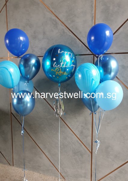 Personalize ORBZ Saphire Blue Balloon Bundle Set